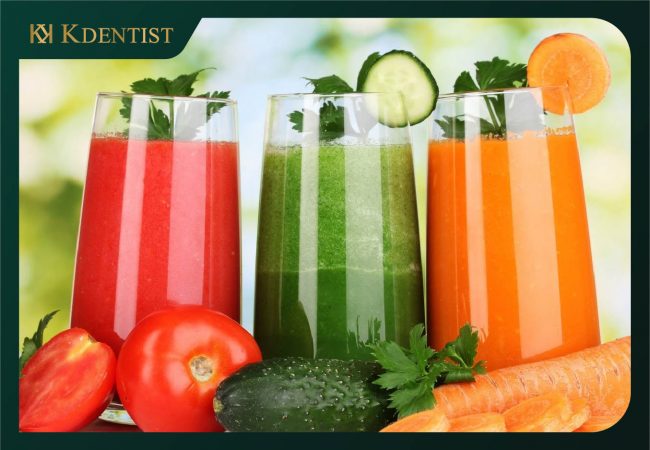 Nước ép rau củ và sữa tươi Nước ép rau củ và sữa tươi